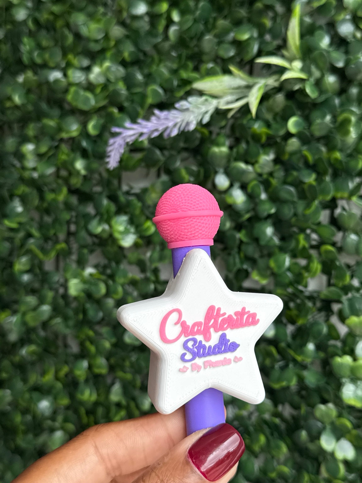 Mini micrófono personalizado en forma de estrella, impreso en 3D