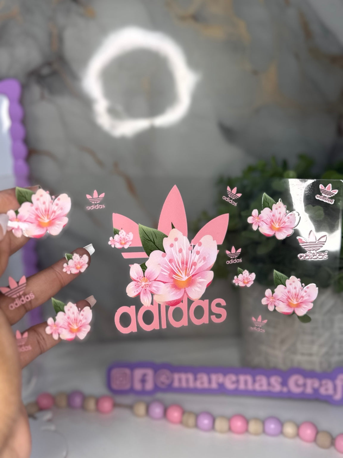 Pink Blossom Sport UV DTF Sticker - Marenas Crafty