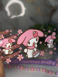 Strawberry Bunny UV DTF Sticker - Marenas Crafty